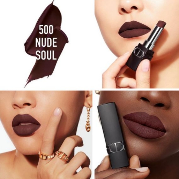 NEW Rouge Dior Forever Transfer-Proof Lipstick - 500 Nude Soul - Picture 3 of 3